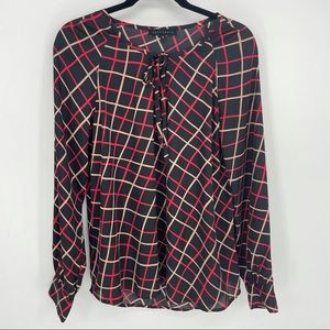 Anthropology Sanctuary Boho Nouveau Blouse Peasant Top Long Sleeves Geometric